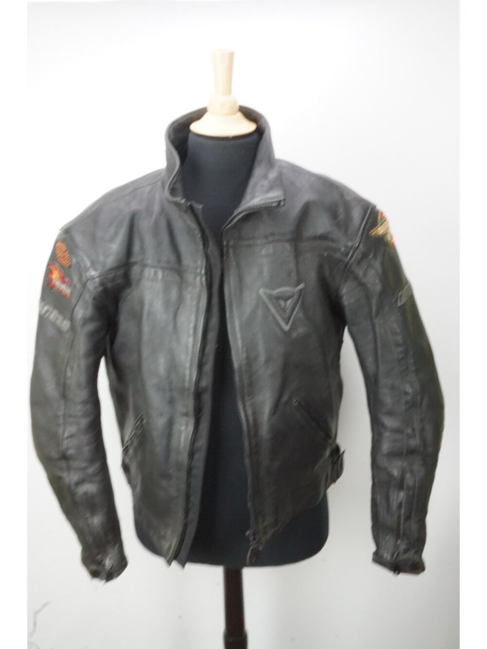 Dainese Leather Motorcycle Jacket Ducati Patch Armored Sz 56